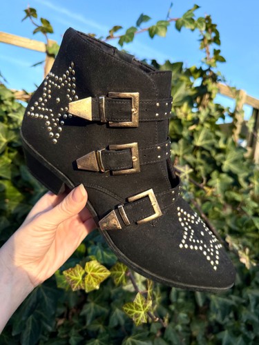 Womens black gold studded - womens,