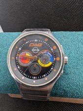 D&G Men's DW0209 Codename Collection Chronograph Black Dial Watch Sport Pro 43mm