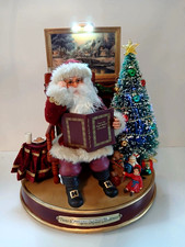 Thomas Kinkade "Twas The Night Before Christmas " story telling Santa. lights up