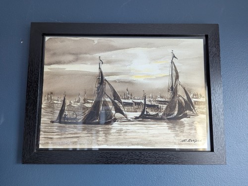 Original framed watercolour - framed,