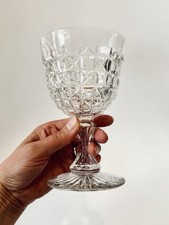 Antique 19th Century Cut Glass Goblet Wine Glass