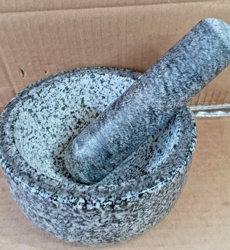 Pestle mortar heavy - &,