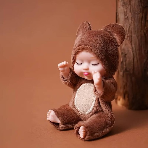 Brown bear outfit - mini, doll
