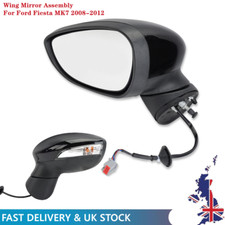 For Ford Fiesta MK7 2008-2012 Left Passenger Side Electric Wing Mirror Black UK