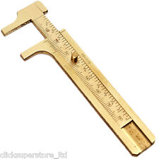 100mm Mini BRASS VERNIER CALIPER Gauge Jeweller Measuring Tool Bead Gemstone S85