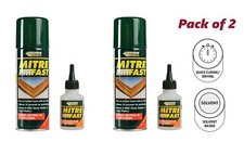 2 x EVERBUILD MITRE FAST BONDING KIT STD SUPER GLUE 50g & ACTIVATOR 200ML