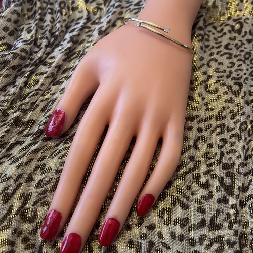 9ct yellow gold bangle with - yellow,