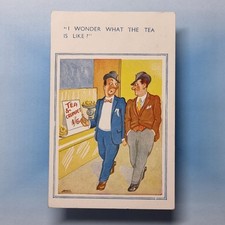 Comic Postcard 1955 Cafe Tea & Crumpet Men Wonder JONES