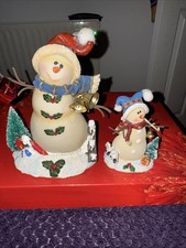 3 Cute French Snowman Figures