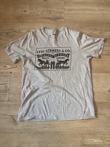 Levis mens grey - crew, neck