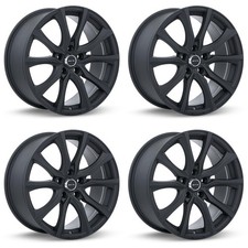 Set of 4 17in Black Alloy