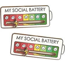 2PCS My Social Battery Mood