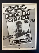 ROLAND RAT SUPERSTAR - RAT RAPPING 8.5x11" 1983 MAGAZINE PRESS ADVERT SH07
