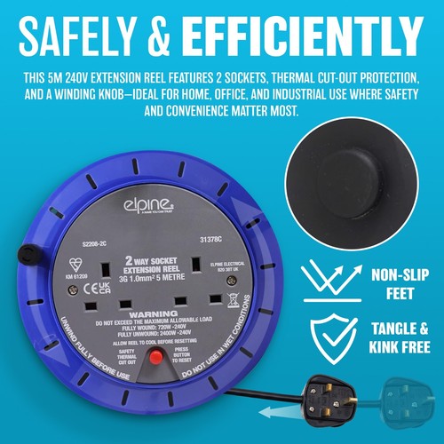 Way extension reel heavy - 5m,