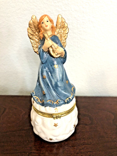 Angel trinket box figurine - box,