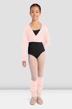 Bloch Dance Girls  Fixed Wrap Warm Up Top Candy Pink Size Childs Medium Age 7/8