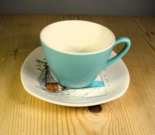 Midwinter Mid-Century 1950s  Cannes Hugh Casson Coffee Cup & Saucer