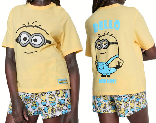 Ladies shorty pyjamas minions - ladies,
