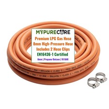 LPG Gas Hose 8mm with 2 Clips
