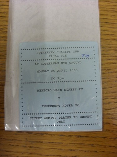 2005 ticket rotherham - 25/04/2005,