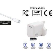 Replacement Google Chromebook Pixel 45W Laptop Charger USB-C  Adapter 20V/2.25A