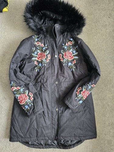 Womens pepco black parka coat - pepco,