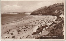 Old Postcard of Carbis Bay, St. Ives Cornwall.