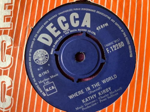 Kathy kirby where in - kirby, the