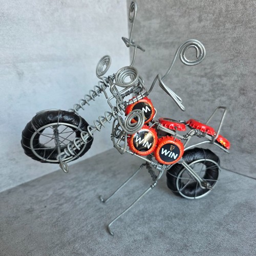 Handmade wire motorbike model - handmade,