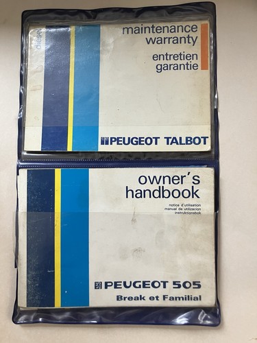 Peugeot 505 hand book - 505,