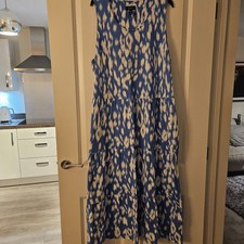 D&Co. Women's Blue & White Maxi Dress Size 3XL QVC Never Worn