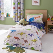 Catherine Lansfield Prehistoric Dinosaurs Children's Duvet Cover Bedroom Single