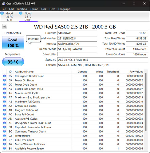 Red 2tb sa500 nas sata - nas, 2.5