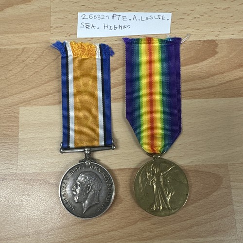 Genuine ww1 medal pair - medal, –