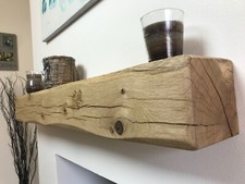 15x15CM SOLID OAK BEAM FLOATING FIREPLACE MANTEL RUSTIC-RANGE OF SIZES & COLOURS