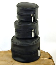 Bison Soft Leather Fly Reel Cases - 3 Sizes Available