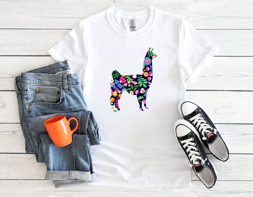 Floral llama alpaca - alpaca, men