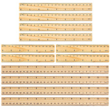 Wooden Ruler, 12Pcs Wooden