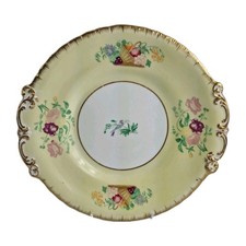 Copeland & Garrett Antique Plate Floral Basket Pattern Gilt Edge 9" c.1833-1847
