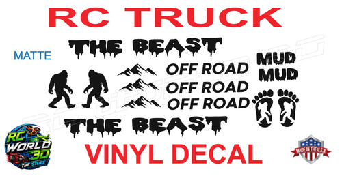 The beast truck vinyl decal - rc,