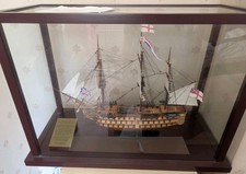 Large HMS Victory Model in Glass Display Case Limited Edition Royal Naval Museum