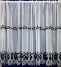 Eva Black Embroidered Sheer