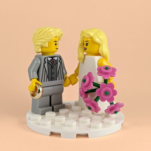 Blonde lego bride - lego, groom