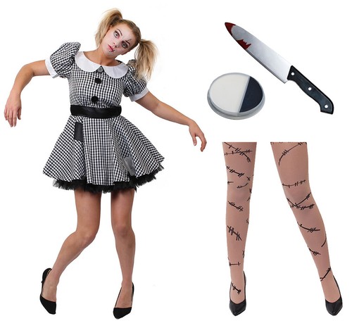 Womens broken rag doll costume - broken,