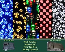 Battery Operated Waterproof LED Outdoor String Lights Fairy Xmas Christmas Timer