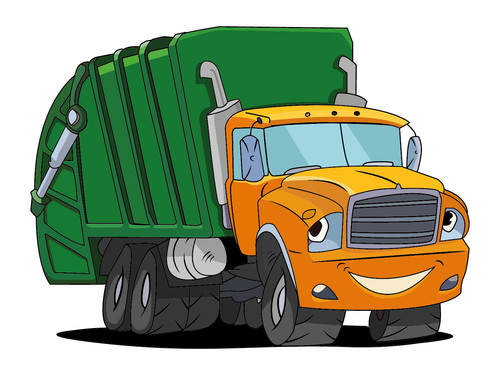 Vinyl rear loader orange - loader,