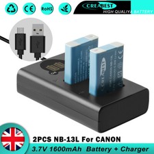 2x NB-13L Battery + Charger