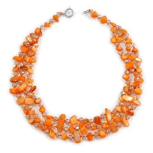 Row orange shell and glass - row,