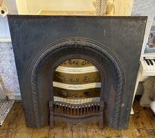 Architectural Salvage Vintage Antique Cast Iron Fireplace Surround