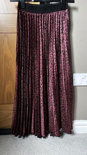 Leopard print pleated skirt - print,